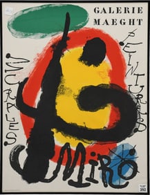Joan Miró (Spanish, 1893–1983) Contemporary Galerie Maeght Exposition Poster.