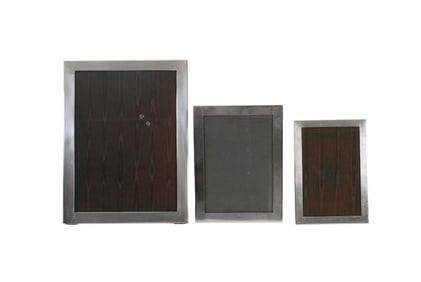 3 Gorham Sterling Silver Picture Frames, Largest 11 1/4" x 8 1/2", Smallest 5" x 7"
