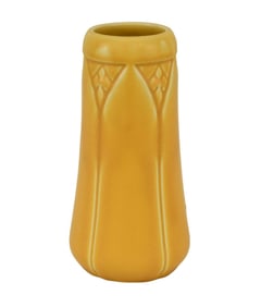Vintage Rookwood Vase, Yellow Geometric, 1928, 8"h