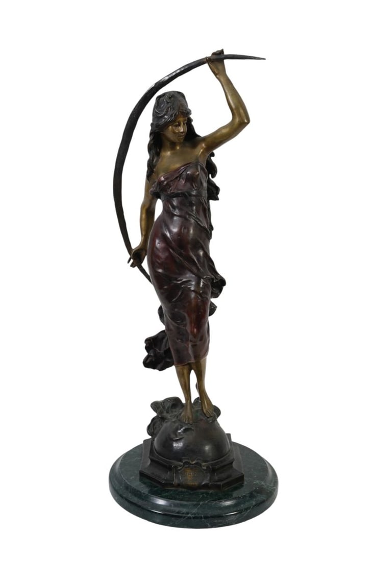 Bronze Female, Aurore, Goddess of Dawn, 26"H x 11"w: Bronze Female, Aurore, Goddess of Dawn, 26"H x 11"w