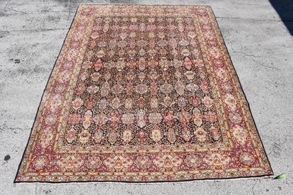 Iranian Kerman Carpet / Rug 9.2 x 12.4 feet
