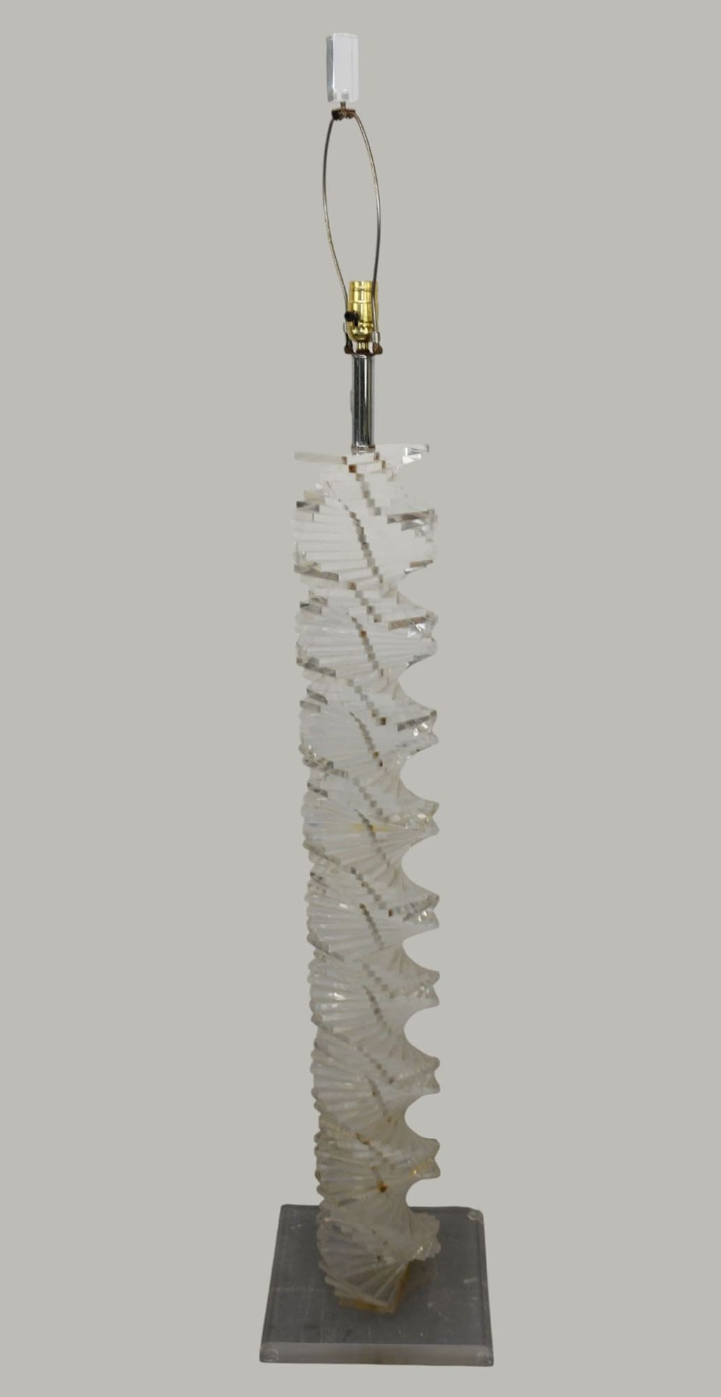 Lucite Staircase Floor Lamp, 60"h x 12"w (1 of 5)