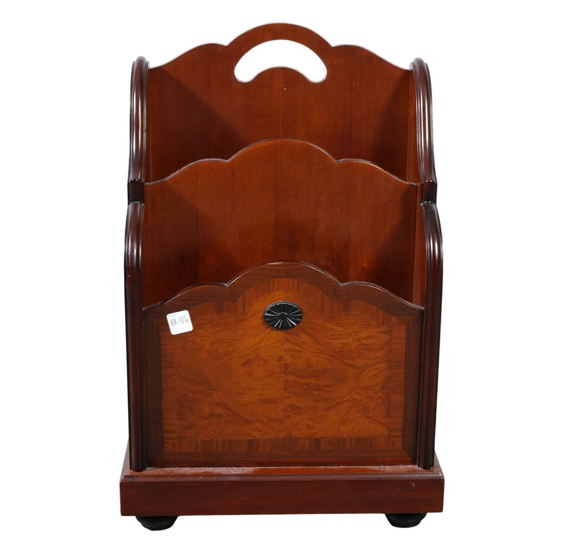 Hurtado Valencia Spain, Mahogany Magazine Rack 23" high x 15" wide x 9" deep: Hurtado Valencia Spain, Mahogany Magazine Rack 23" high x 15" wide x 9" deep