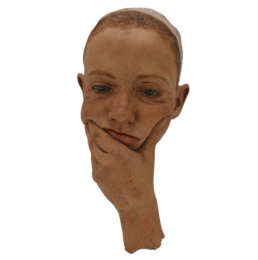 MARC SIJAN (Serbian-American b. 1946) 20th Century Untitled, Painted and enhanced plaster Portrait (1 of 7)