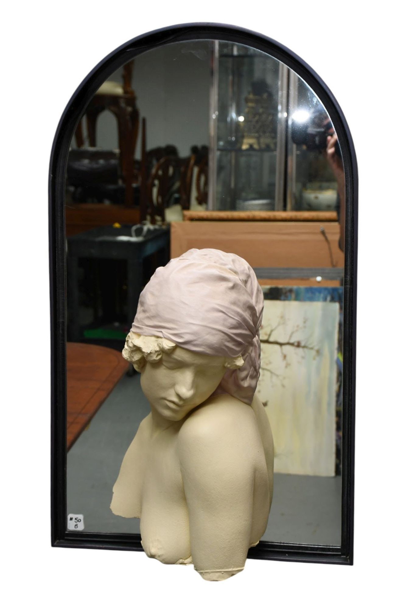 MARC SIJAN (Serbian-American b. 1946) 20th Century Untitled, Plaster Bust of a nude female wearing a (1 of 6)