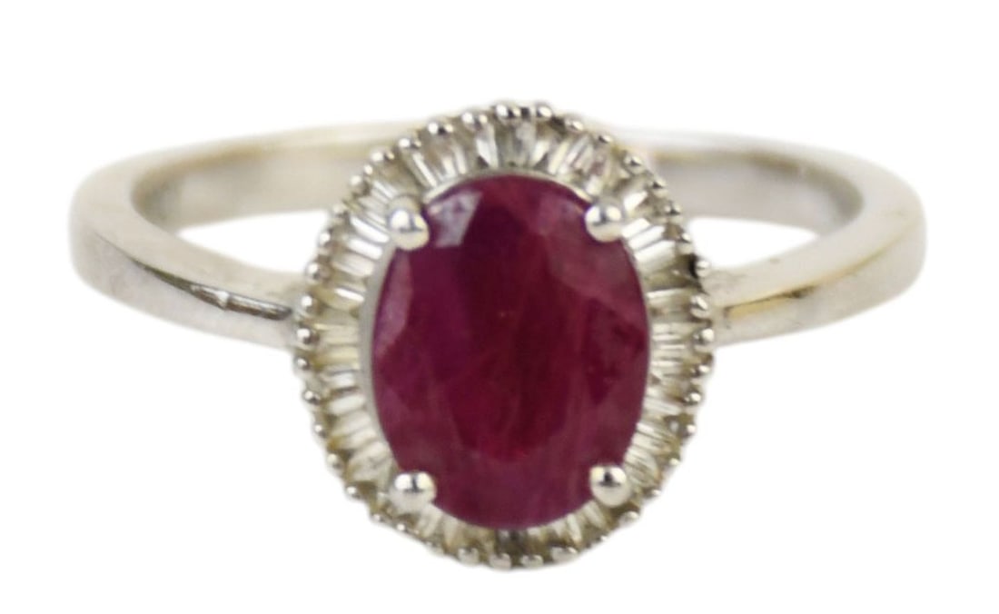 Rhapsody Ruby Diamond Ring in 950 Platinum. Diamond Baguettes 1.8 ctw. Ruby 8x6 mm. size 9.25 wt. 6: Rhapsody Ruby Diamond Ring in 950 Platinum. Diamond Baguettes 1.8 ctw. Ruby 8x6 mm. size 9.25 wt. 6 grams