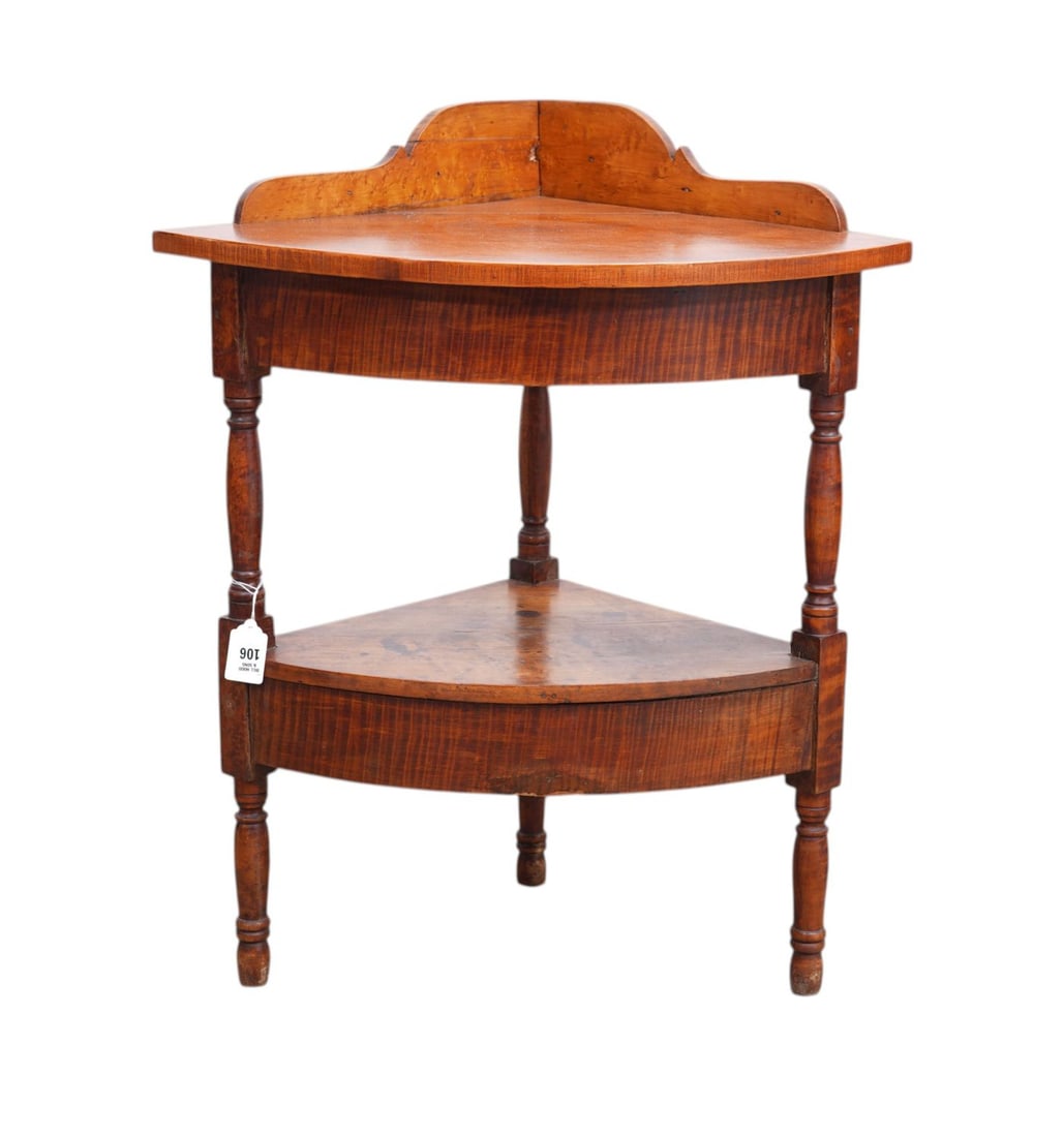 American Maple & Cherry 19th c. Corner Stand, 30 1/2"H X 23"W (1 of 7)