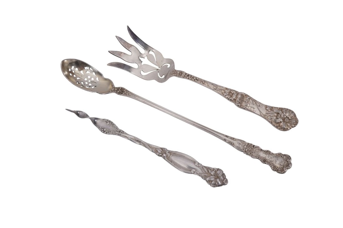 8 Sterling Silver Assorted Flatware & Tableware Pcs, 6 ozt. - 5