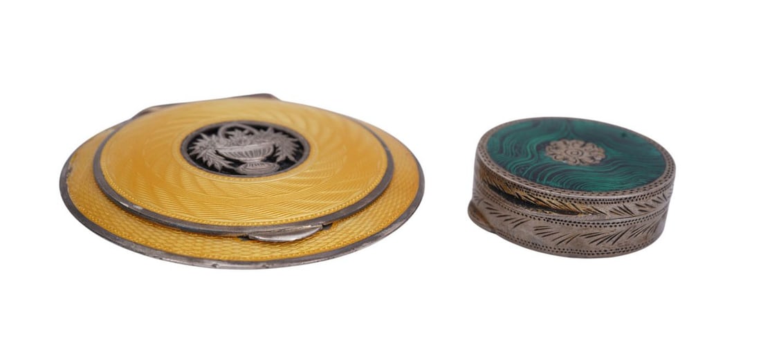 2 Enamel Boxes, "800", 2 1/4" Largest (1 of 9)