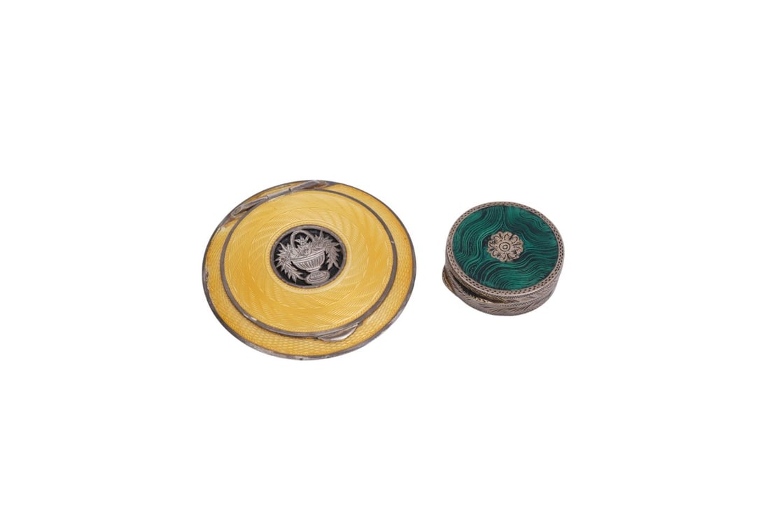 2 Enamel Boxes, "800", 2 1/4" Largest - 2