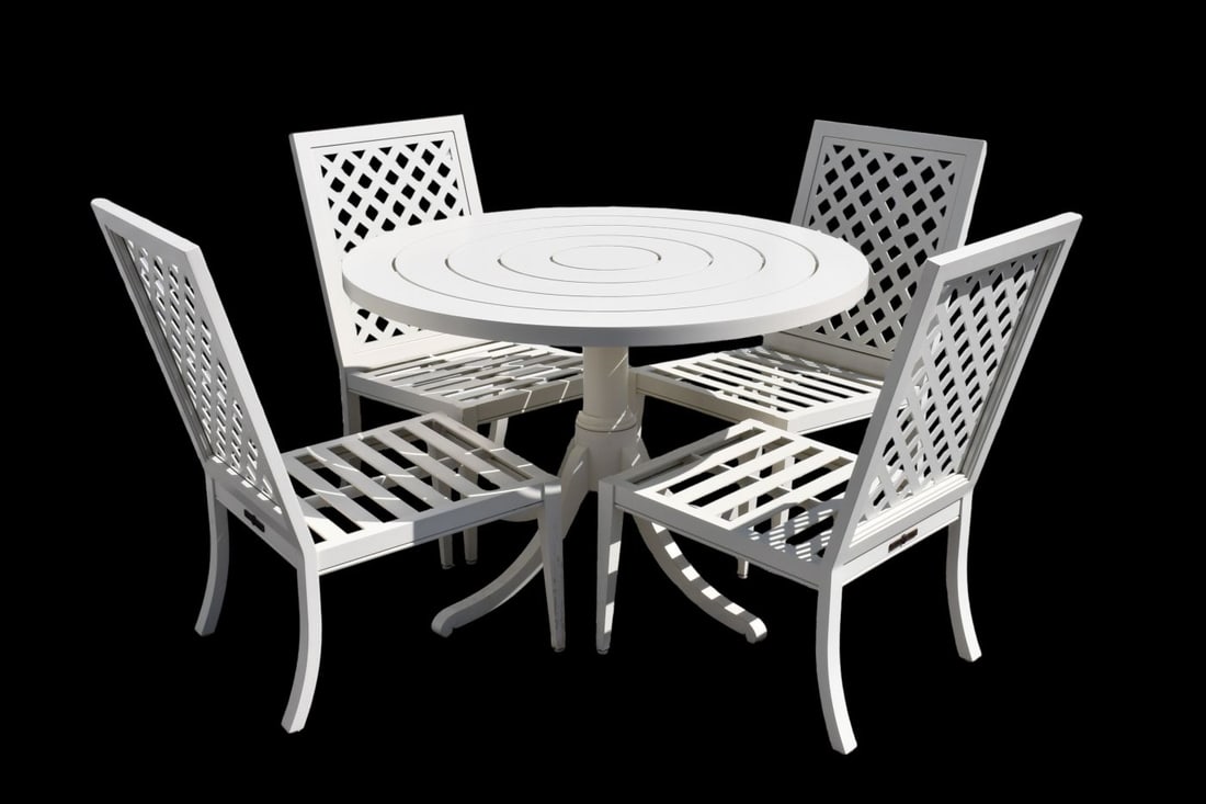 MCKINNON + HARRIS Five-piece dining set, Powder-Coated Aluminum, Manufactured by McKinnon + Harris, (1 of 4)
