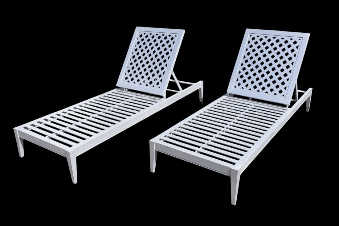 MCKINNON + HARRIS, 3 Pcs. Incl; Sofa (30"h x 67"w x 30 3/4"d) Large Armchair & Side Table (17"h x: MCKINNON + HARRIS, 3 Pcs. Incl; Sofa (30"h x 67"w x 30 3/4"d) Large Armchair & Side Table (17"h x 30"dia) Powder-Coated Aluminum