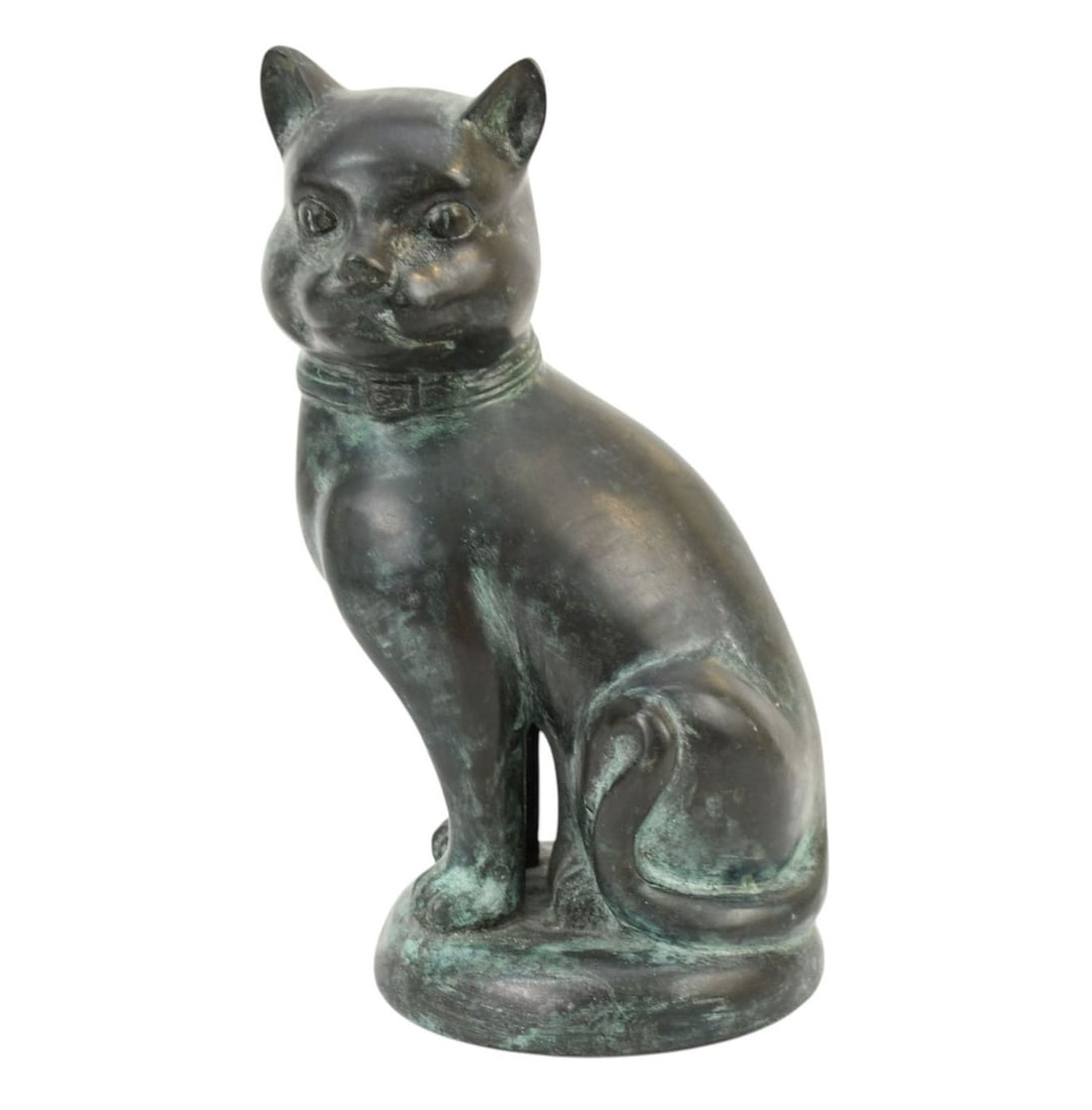 Bronze Cat by Maitland Smith, 12 x 6 inches. (1 of 7)