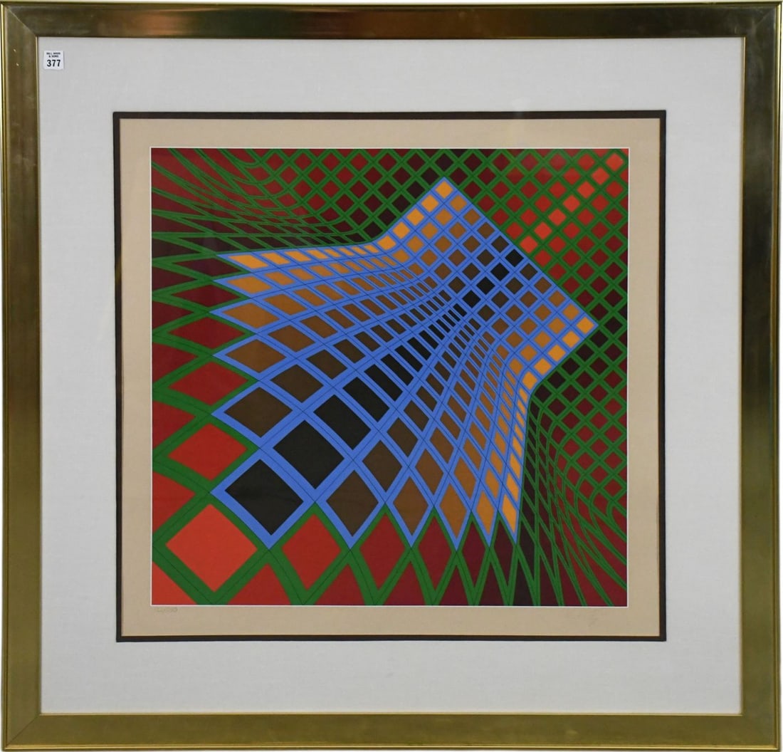 Victor Vasarely (Hungarian/French, 1906-1997) Serigraph, VERCHTE - 1979. Limited edition of 250, (1 of 5)