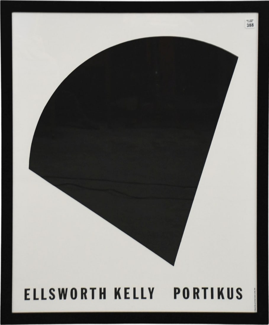 Kelly Ellsworth Portikus Poster. circa 1990. 35 1/2 x 29 inches.: Kelly Ellsworth Portikus Poster. circa 1990. 35 1/2 x 29 inches.