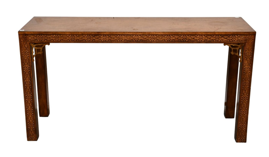 Chinese Chippendale Console/Sofa Table, 32"h x 62"w x 19"d (1 of 5)