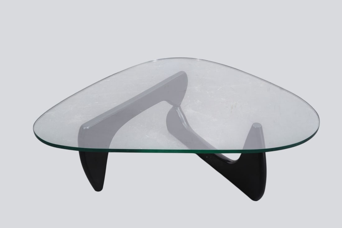 Isamu Noguchi (American, 1904-1988) for Herman Miller (American) Glass, Lacquered Amorphic Wood (1 of 11)