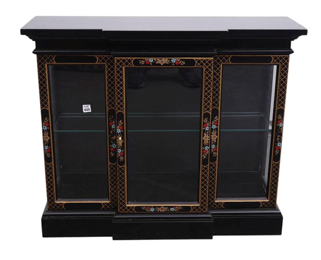 Oriental Black Lacquered Console, 30"h x 36"w x 11"d (1 of 4)