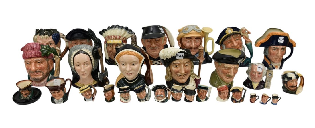 29 Assorted Royal Doulton Toby Mugs, 12 Larger (7 1/2"H X 7"W X 6"D) & 17 Smaller (1 of 7)