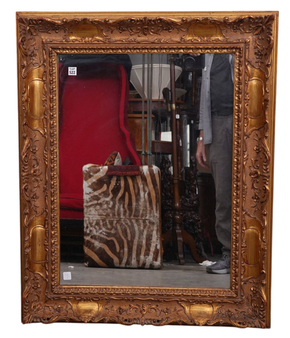 Gilded Wood Frame Mirror, 42"h x31"w x 4"d (1 of 3)
