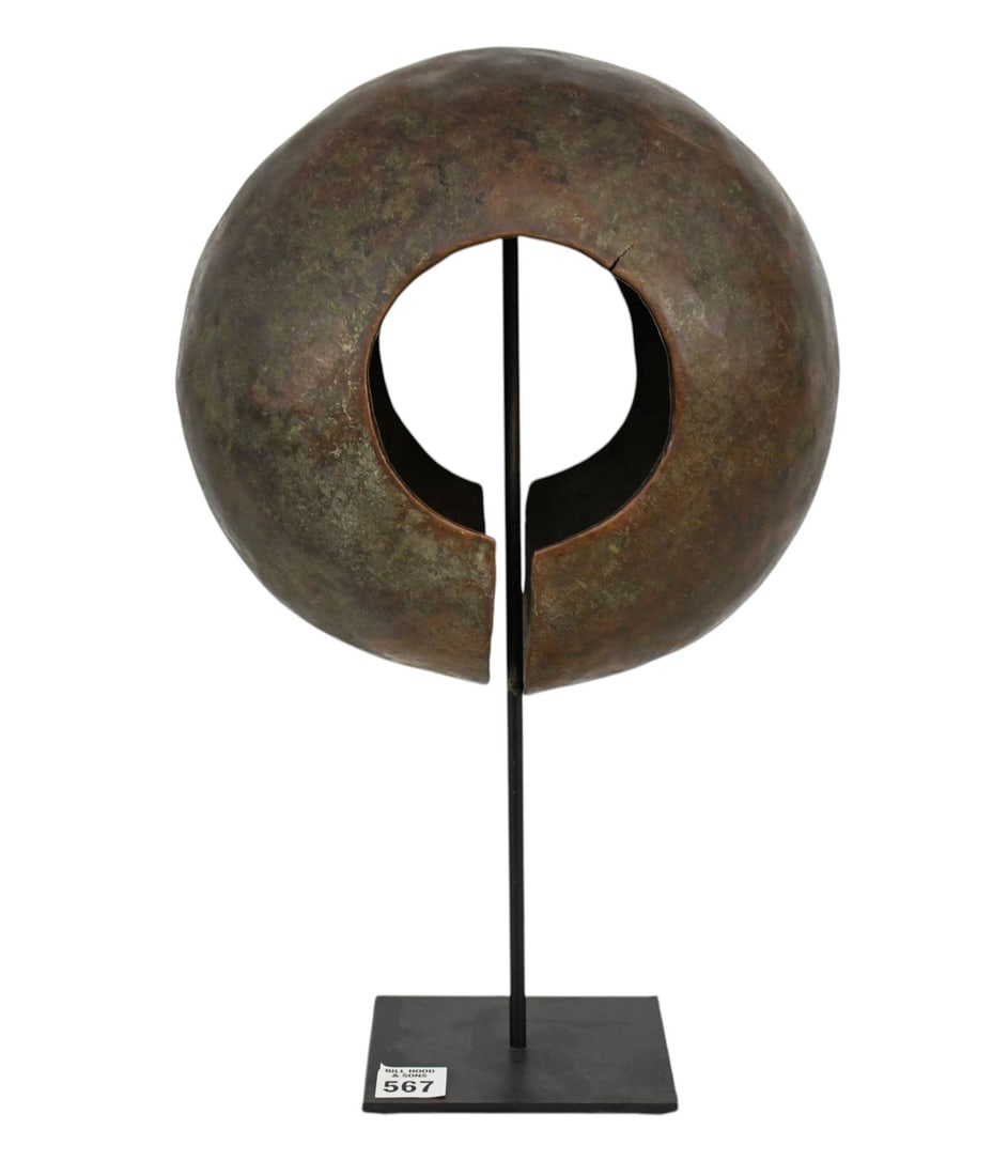 African Copper Sculpture/Currency, 15"h x 8"w (1 of 6)