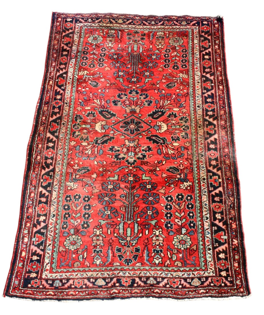 Oriental Rug/Carpet - Hamadan red and blues 4.4 × 6.10 feet (1 of 6)