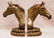 Pair of cast iron horse bookends, 9 1/2"h