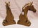 Pair of cast iron horse bookends, 9 1/2"h - 2