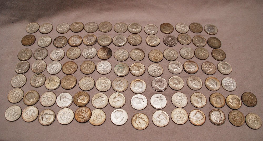 91 Kennedy half dollars: 91 Kennedy half dollars