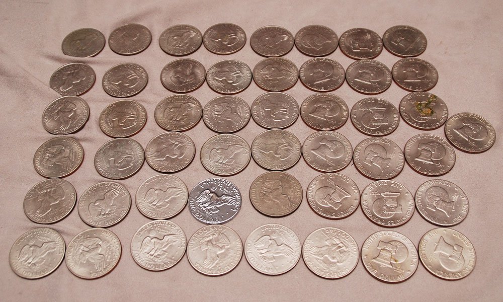 49 Eisenhower dollars: 49 Eisenhower dollars