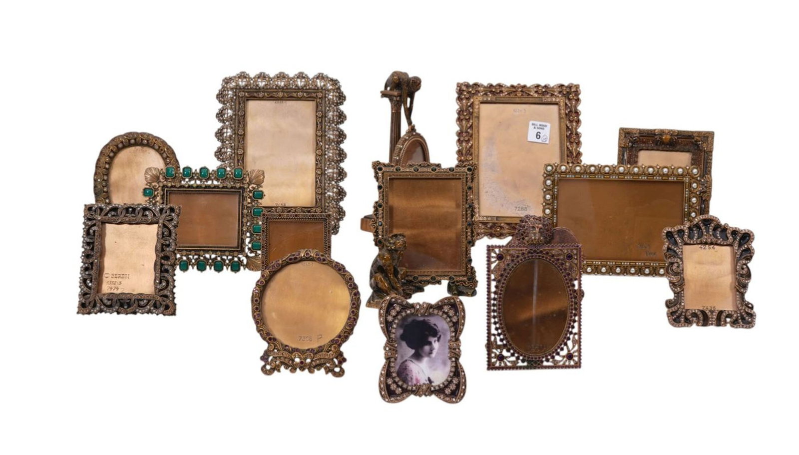 Lot of 15 Jeweled Picture Frames, 14 Jeweled Berebi Limited Edition Frames AND One Jay Strongwater (1 of 11)