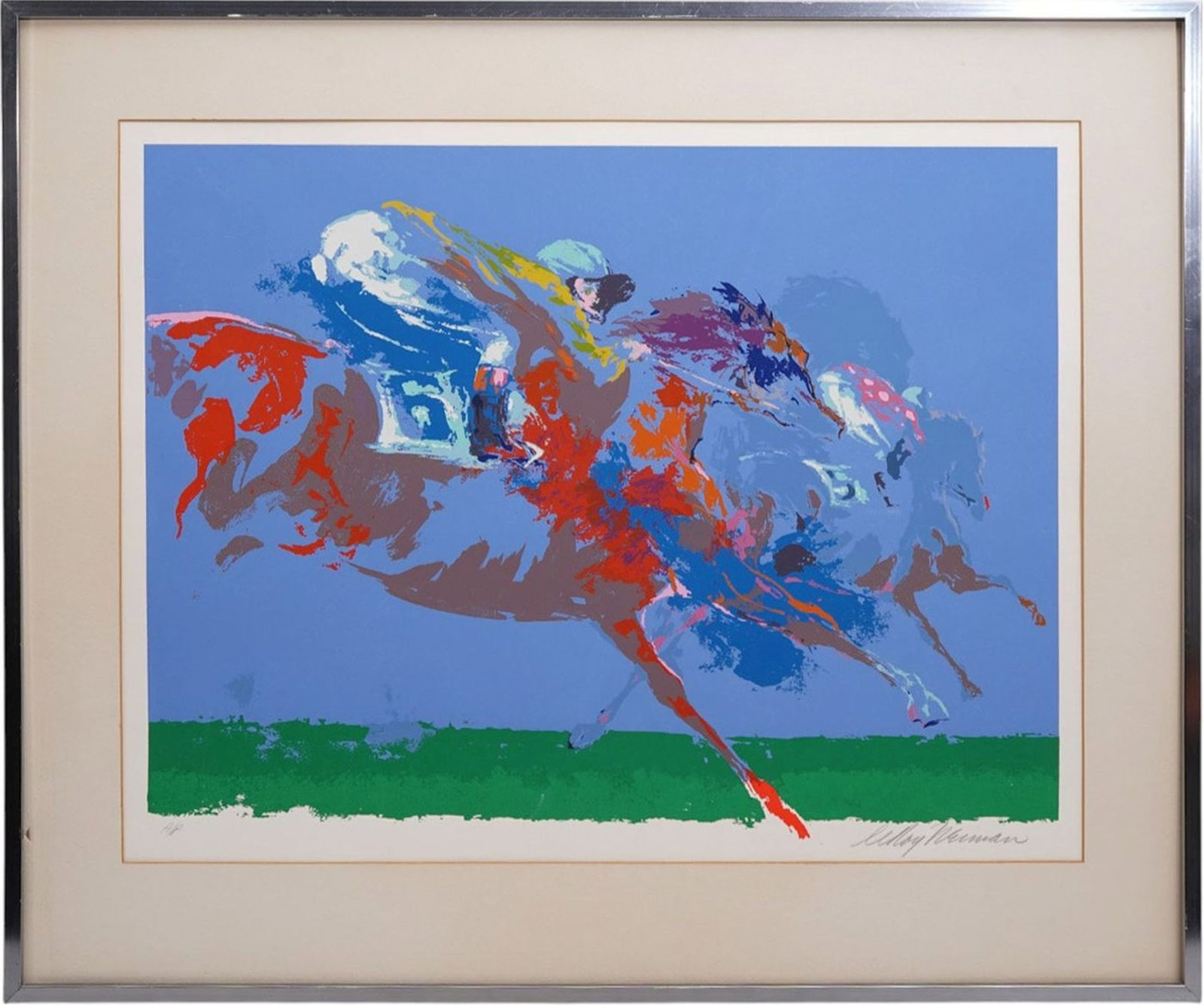 LeRoy Neiman (Am. 1921–2012) Serigraph, In The Stretch, AP- Artist Proof, pencil signed left side, (1 of 7)