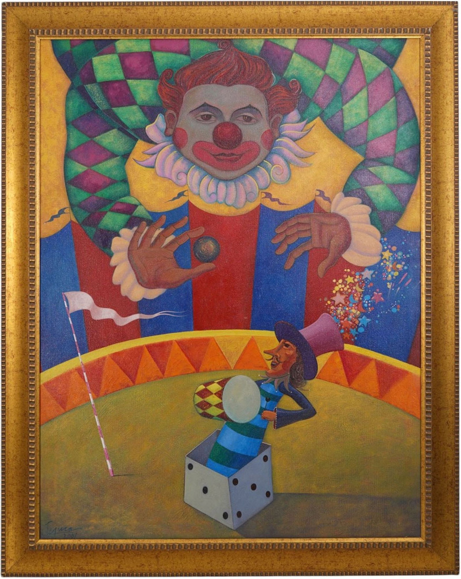 Armando Tejuca Corominas (Havana 1968) oil on canvas . Oil on canvas, Microcosmos-2001. canvas 45 x (1 of 7)