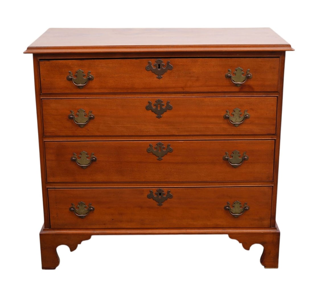 American 4 Drawer 19th c. Chippendale Style Chest, 31"h x 33"w x 16 1/4"d (1 of 5)