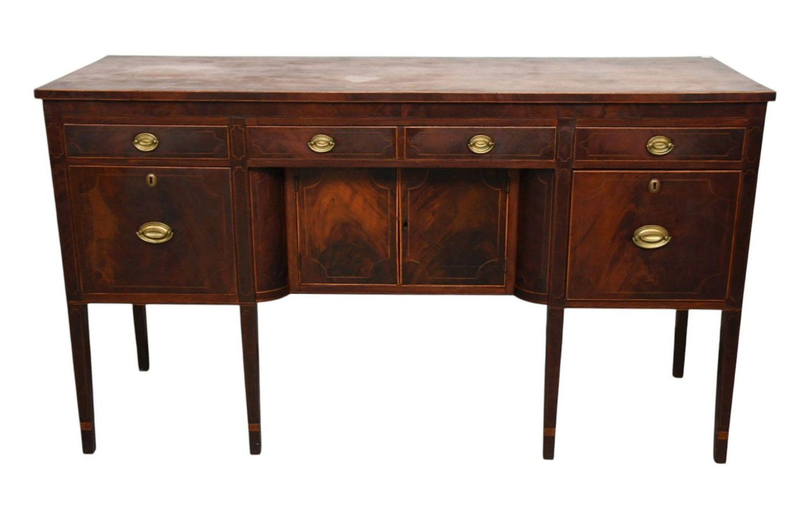 American Sideboard, 18/19th c, Center Single Drawer with Removeable Flatware Compartment Flanked by (1 of 13)