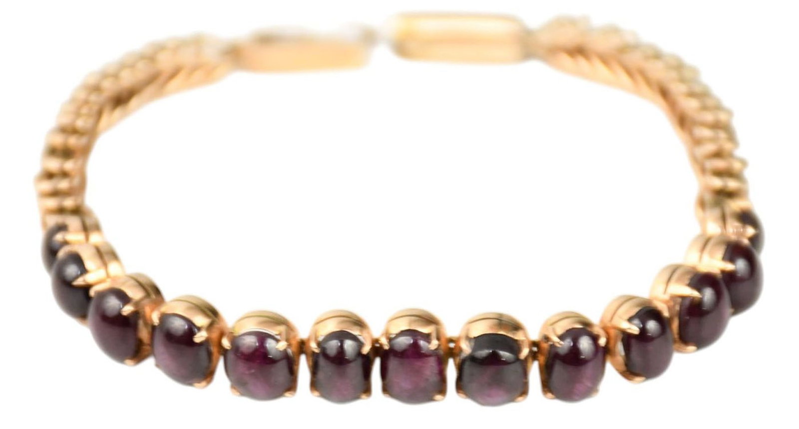 14K Yellow Gold Ruby Bracelet. 7" wt. 18.5 grams (1 of 3)