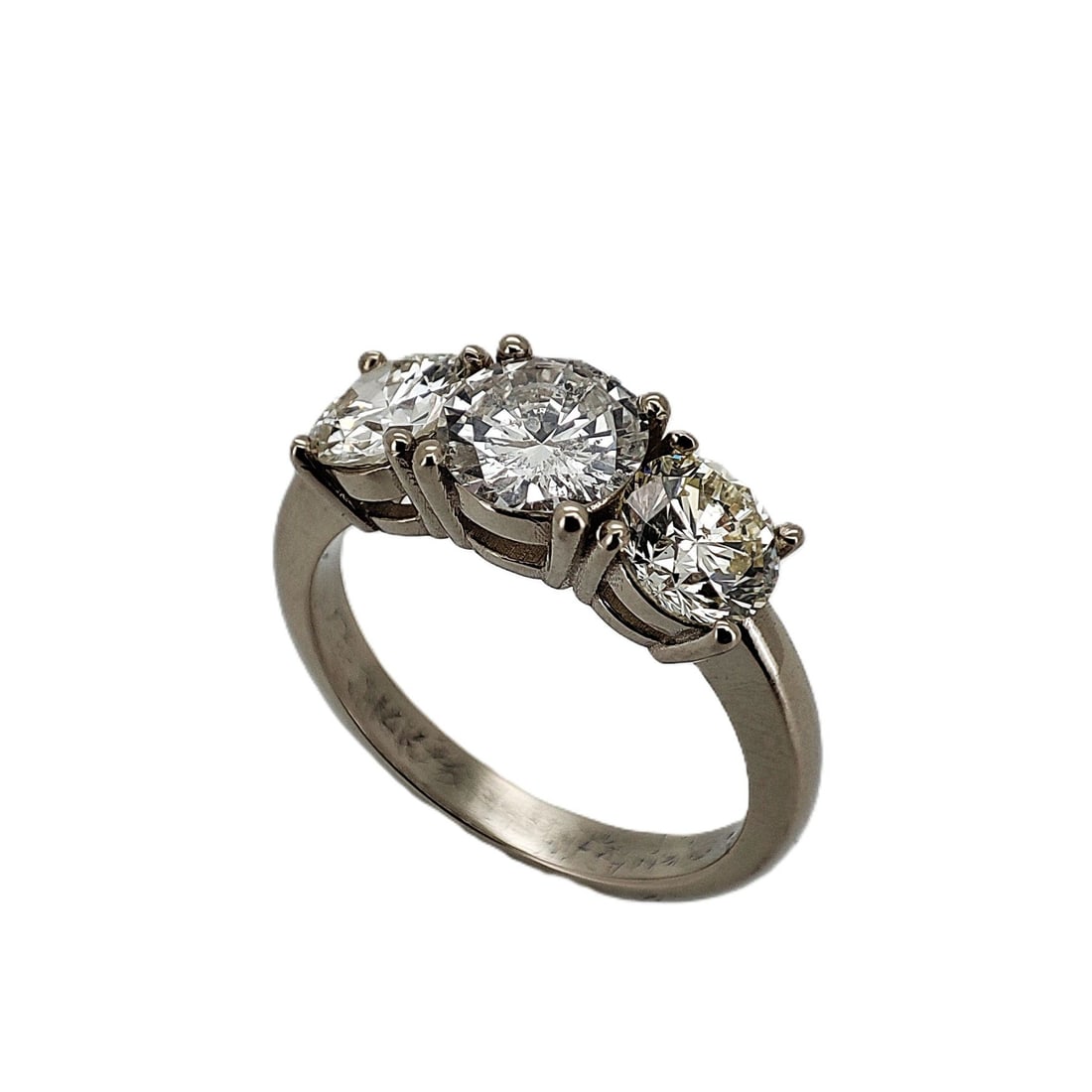 Vintage Art Deco Era 14kt White Gold Engagement Ring. Diamonds Approx. 1.75 Ct. Total weight. 3.7 (1 of 4)