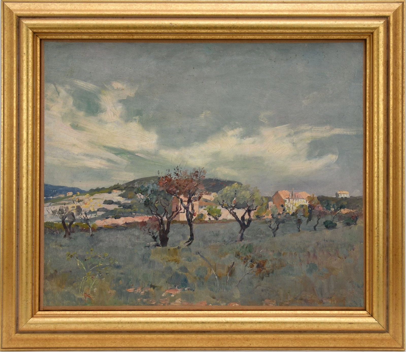 Claude Firmin (French, 1864-1944) oil on canvas countryside village 15 x 18“ overall frame size (1 of 8)