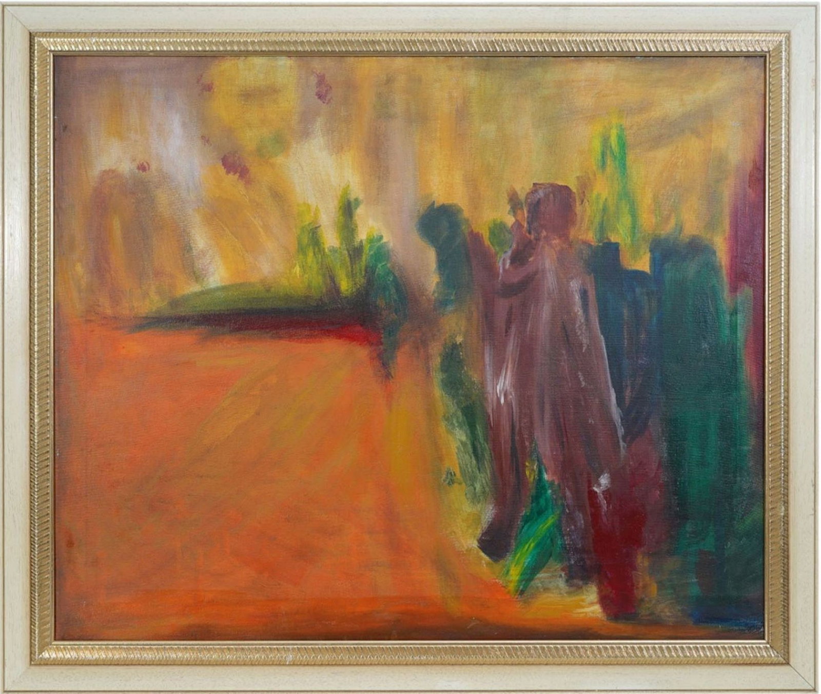 Large oil on canvas Expressionist figural landscape, signed John Opper '56 on (1 of 4)
