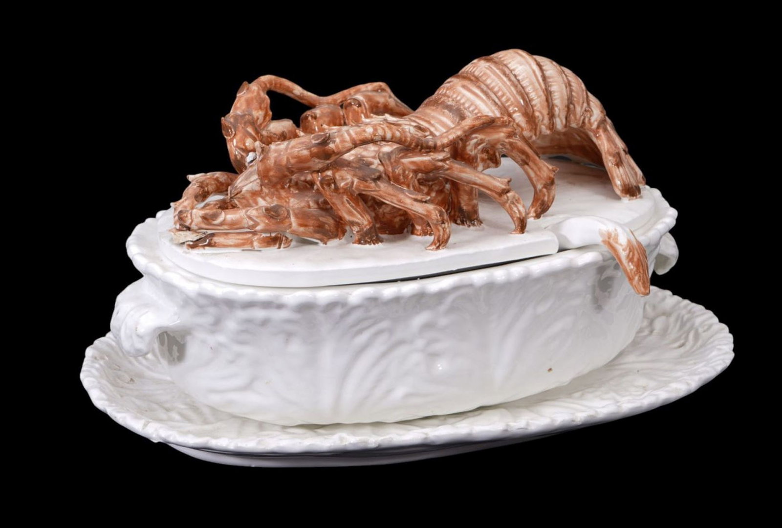 3 Pc. Italian Lobster Casserole Dish with Lid, 9 1/2"h x 17"d (some roughage) (1 of 9)