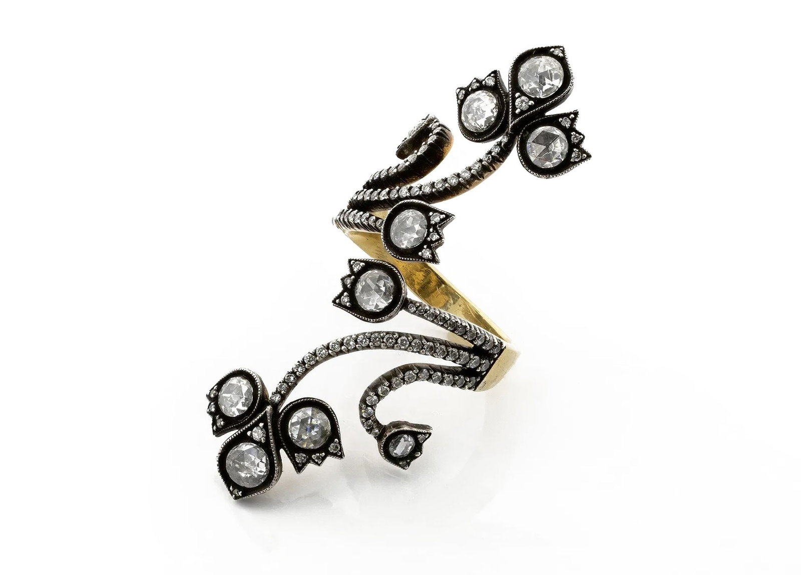 Russian Imperial Faberge Era 18K Gold Rose Cut Diamond (1 of 10)