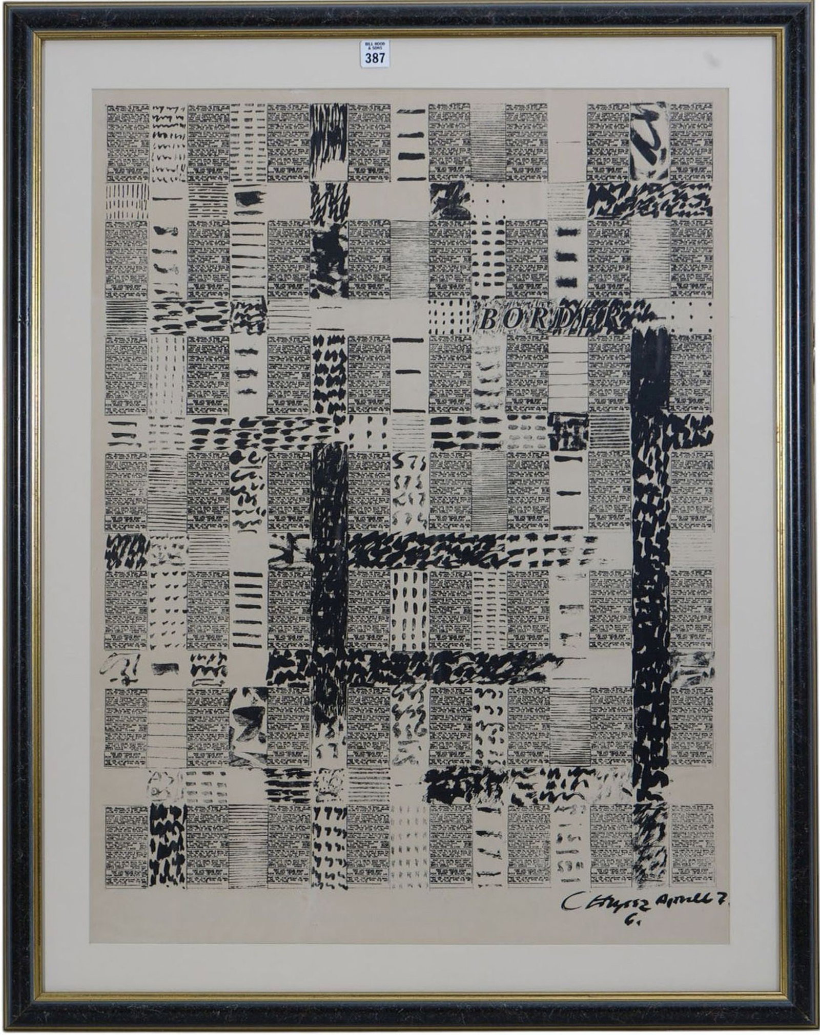 CHRYSSA, Vardea (American/Greek, 1933-2013) Lithograph, Front Page from Newspaper book-1962. sight (1 of 5)