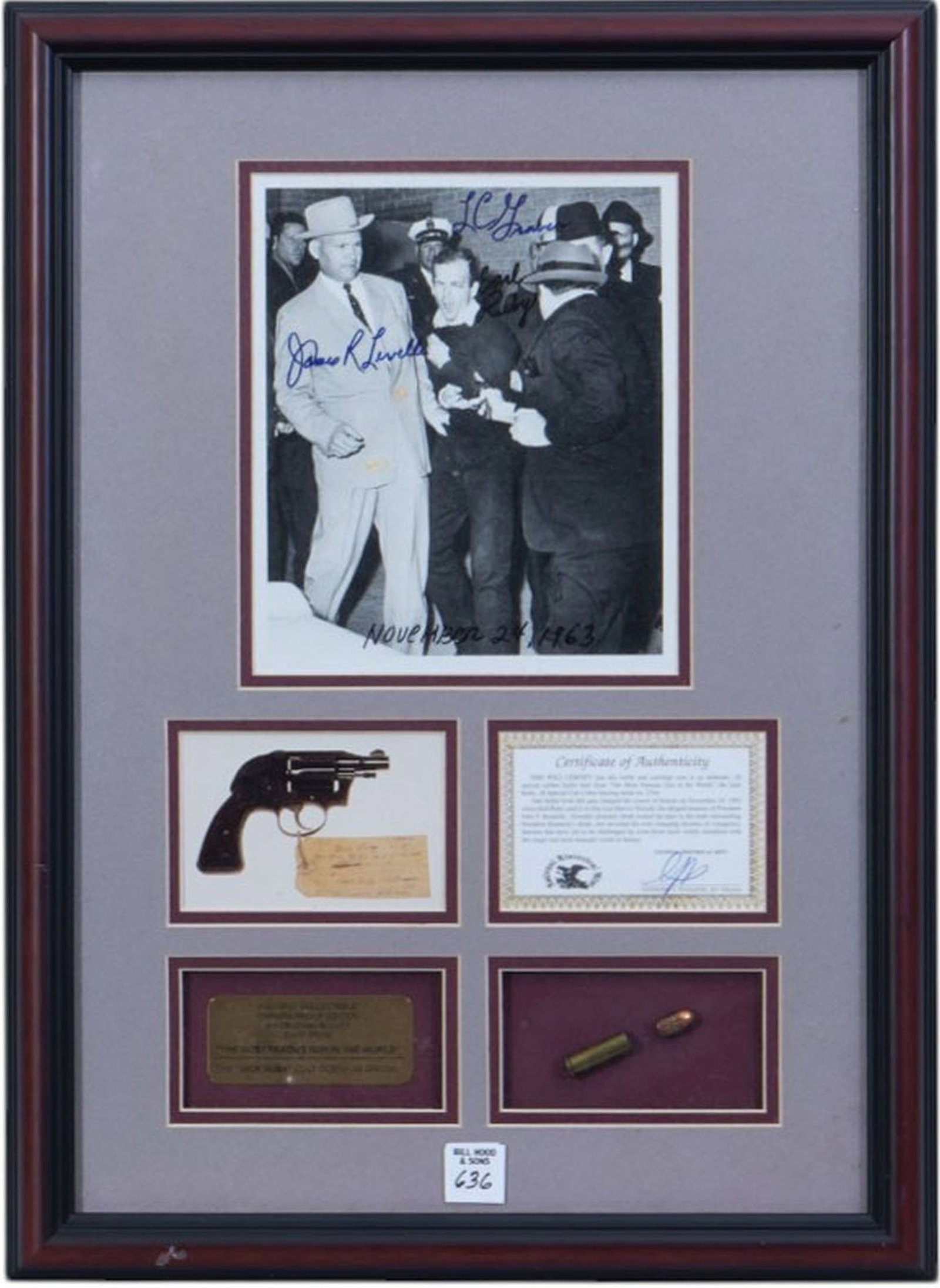 Historic Collectible Edition, Original Bullet Shot from "The Most Famous Gun in World", "Jack Ruby" (1 of 8)