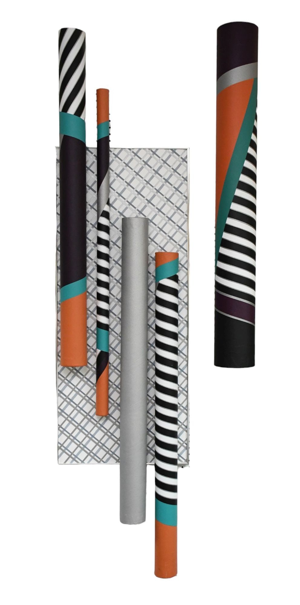 Modern Contemporary Tubular Art in the Style of George Snyder, 81"overall x 20"w , single tube 49"h (1 of 6)