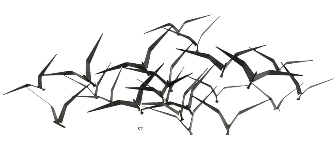 Curtis Jere "Birds in Flight" Metal Wall Sculpture, 20"H x 60"W (1 of 8)