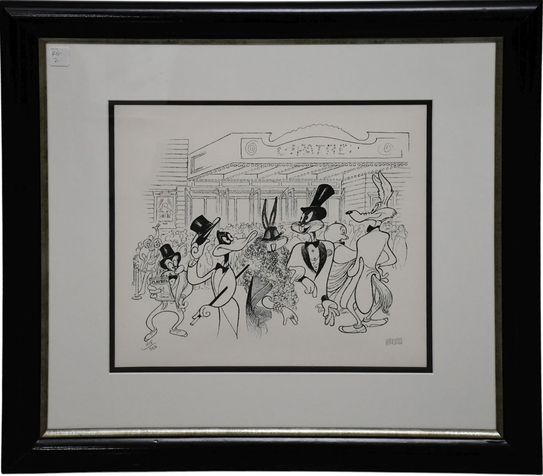 Al Hirschfeld (American 1903-2003) Opening Night, Warner Brothers Looney Tunes Lithograph on wove (1 of 9)