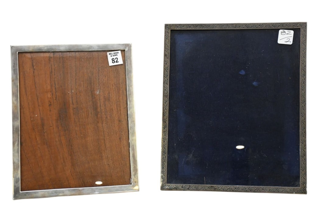 2 Sterling Silver Picture Frames, 11"h x 8 1/2"w & 12 1/2"h x 10"w (1 of 5)