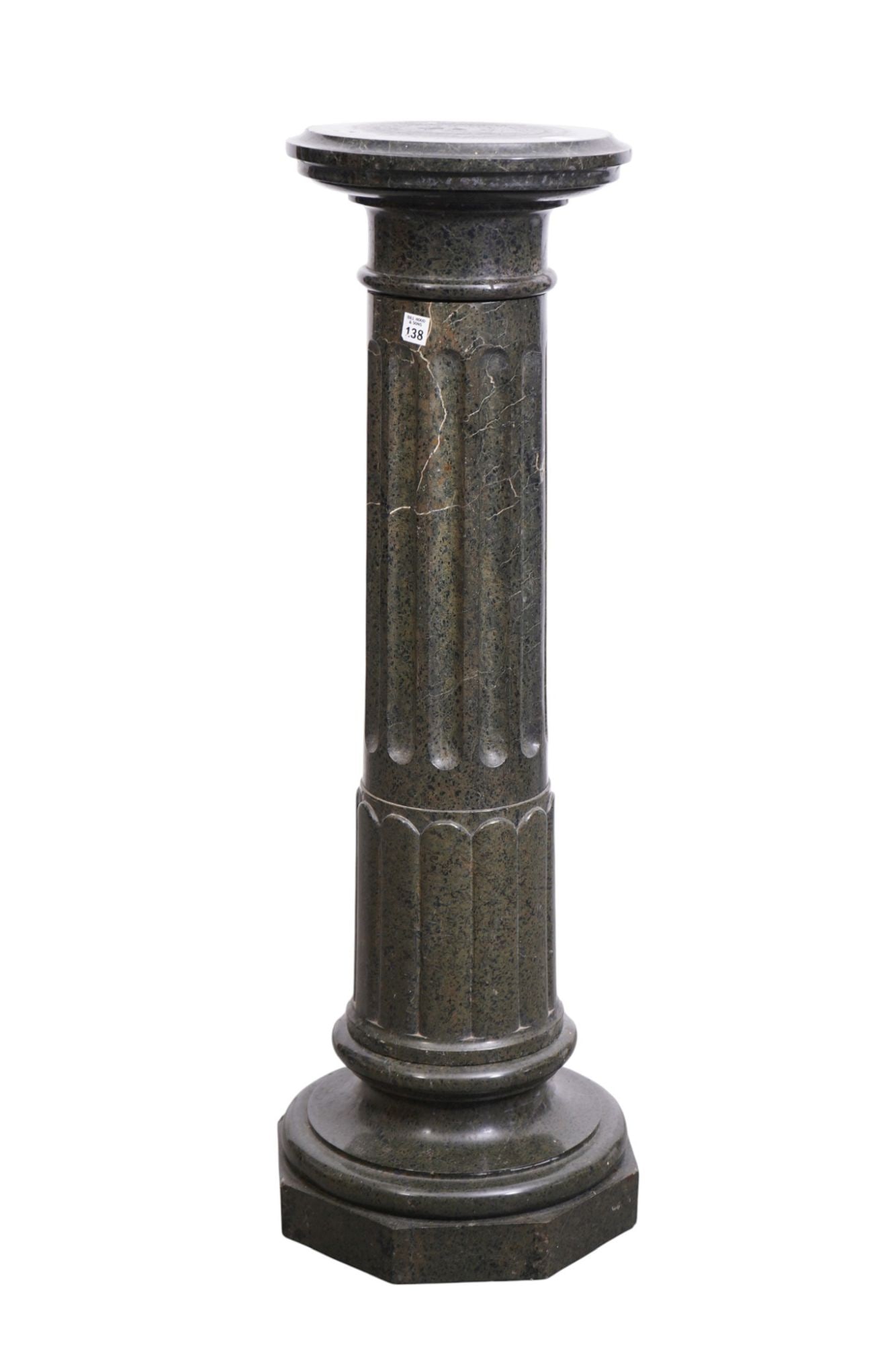 Green Marble 3 pc. Pedestal, 43"h x 12"d (1 of 5)