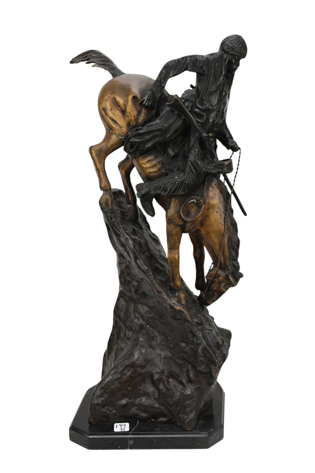 Remington Bronze "Mountain Man", 25 1/2" h x 10"w x 13"d (1 of 7)