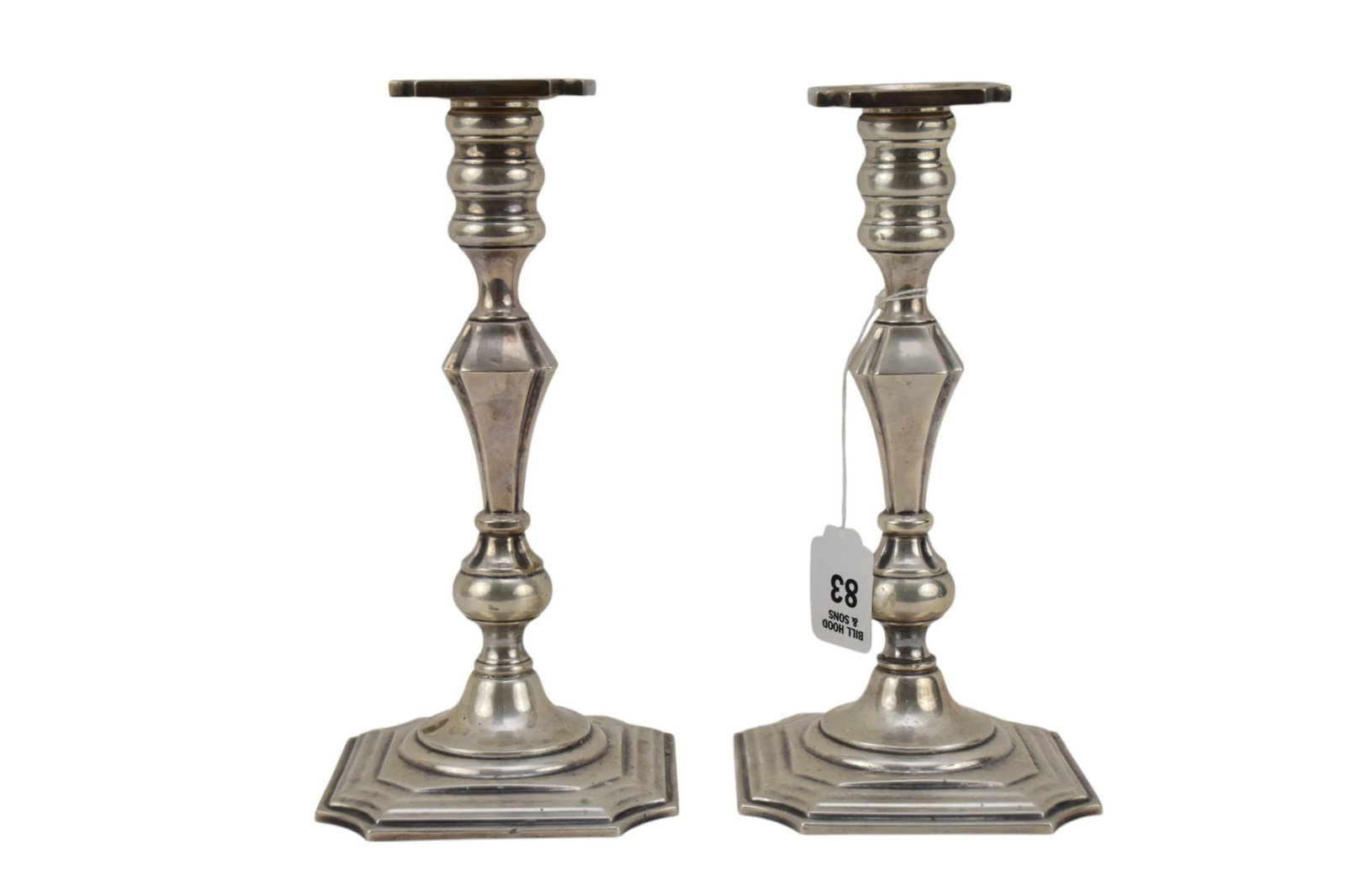 Pair of Sterling Candlesticks, Weighted, Black Starr & Frost, 9"H (1 of 8)